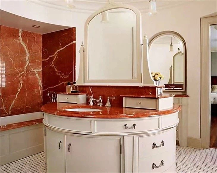 Rosso Alicante Marble  vanity top