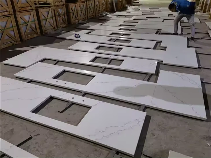 New Design Table Top Grey Veins Quartz Stone New Design Table Top Grey Veins Quartz Stone